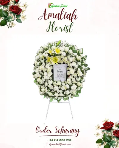 Krans Bunga Duka Cita di Kramat Selatan